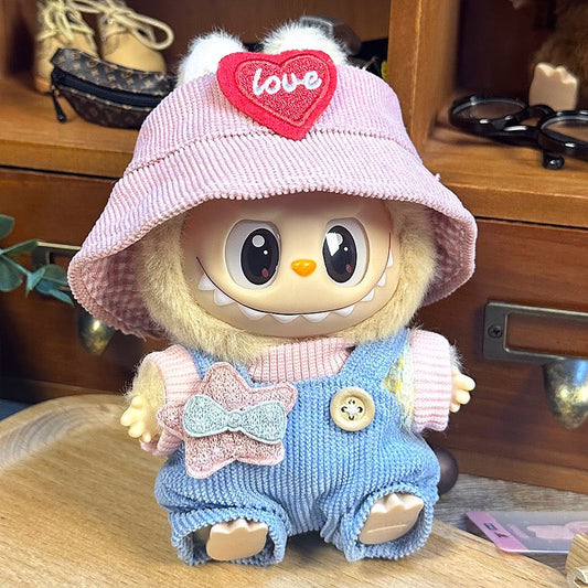 Vestito Labubu con cappello e salopette